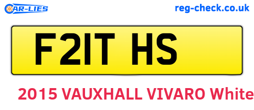 F21THS are the vehicle registration plates.