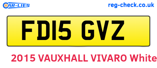 FD15GVZ are the vehicle registration plates.