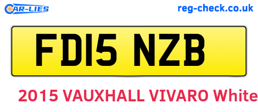 FD15NZB are the vehicle registration plates.