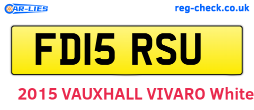 FD15RSU are the vehicle registration plates.