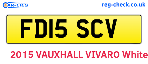 FD15SCV are the vehicle registration plates.