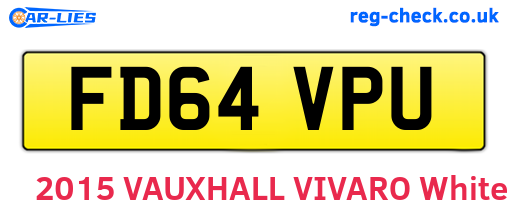 FD64VPU are the vehicle registration plates.