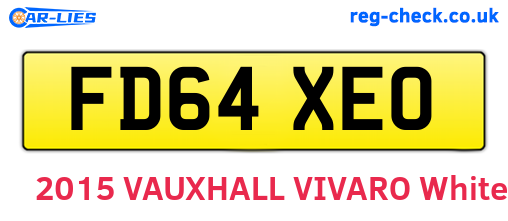 FD64XEO are the vehicle registration plates.