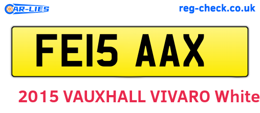 FE15AAX are the vehicle registration plates.