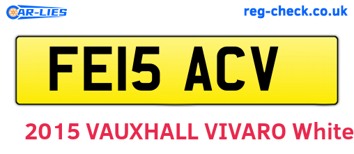 FE15ACV are the vehicle registration plates.