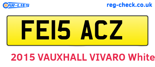 FE15ACZ are the vehicle registration plates.