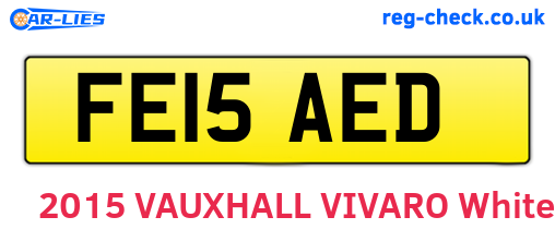 FE15AED are the vehicle registration plates.