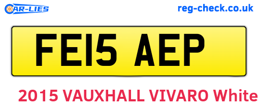 FE15AEP are the vehicle registration plates.