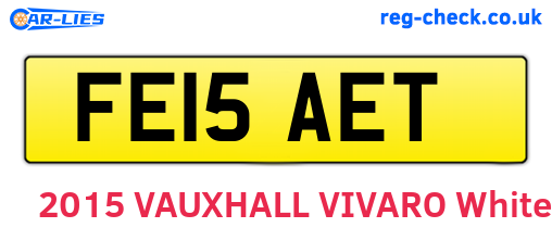 FE15AET are the vehicle registration plates.