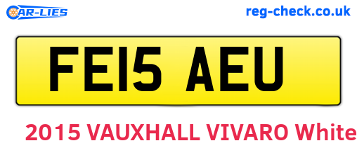 FE15AEU are the vehicle registration plates.