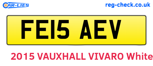 FE15AEV are the vehicle registration plates.