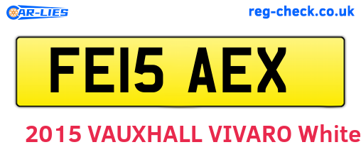 FE15AEX are the vehicle registration plates.