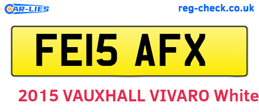 FE15AFX are the vehicle registration plates.