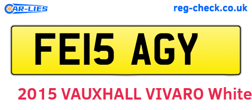 FE15AGY are the vehicle registration plates.