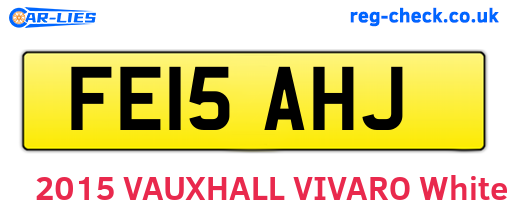 FE15AHJ are the vehicle registration plates.