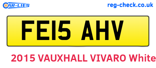FE15AHV are the vehicle registration plates.