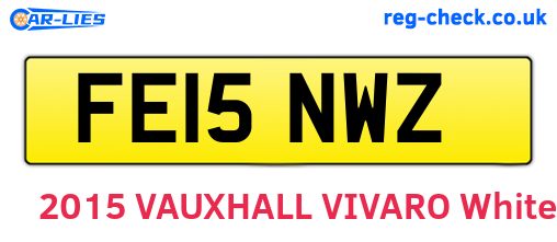 FE15NWZ are the vehicle registration plates.