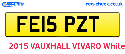 FE15PZT are the vehicle registration plates.
