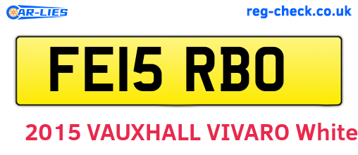 FE15RBO are the vehicle registration plates.