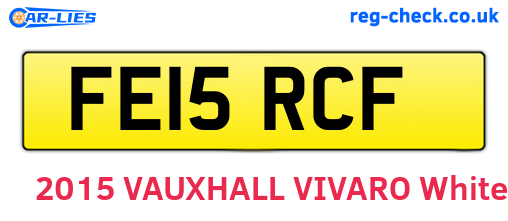 FE15RCF are the vehicle registration plates.