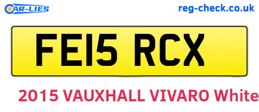 FE15RCX are the vehicle registration plates.