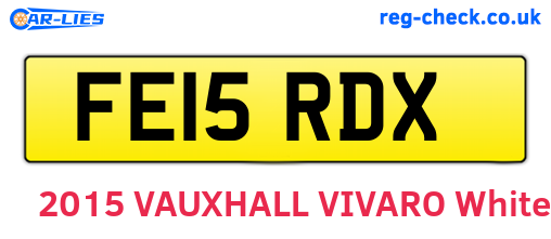 FE15RDX are the vehicle registration plates.