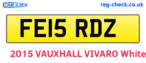 FE15RDZ are the vehicle registration plates.