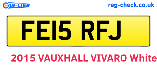 FE15RFJ are the vehicle registration plates.