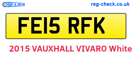 FE15RFK are the vehicle registration plates.