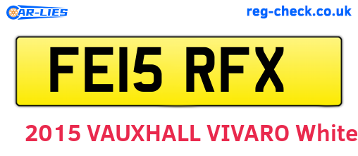 FE15RFX are the vehicle registration plates.