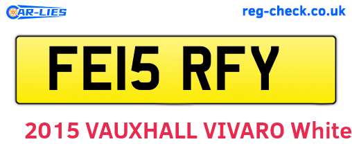 FE15RFY are the vehicle registration plates.