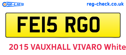 FE15RGO are the vehicle registration plates.
