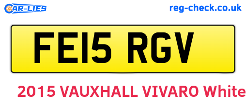 FE15RGV are the vehicle registration plates.