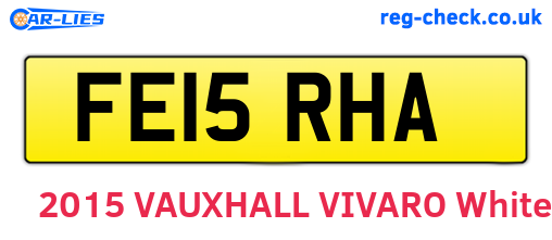 FE15RHA are the vehicle registration plates.
