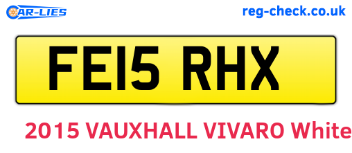 FE15RHX are the vehicle registration plates.