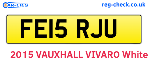 FE15RJU are the vehicle registration plates.