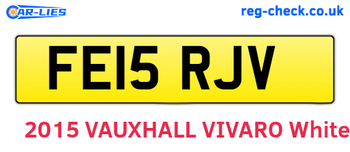 FE15RJV are the vehicle registration plates.