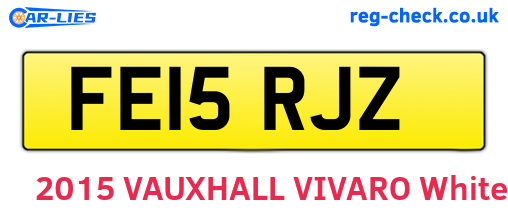 FE15RJZ are the vehicle registration plates.