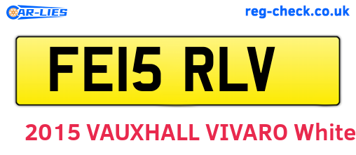 FE15RLV are the vehicle registration plates.