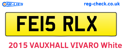 FE15RLX are the vehicle registration plates.