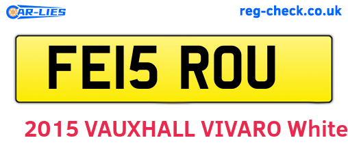FE15ROU are the vehicle registration plates.