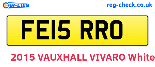 FE15RRO are the vehicle registration plates.
