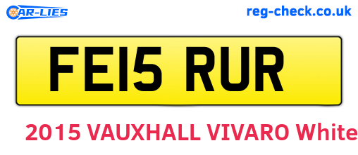 FE15RUR are the vehicle registration plates.