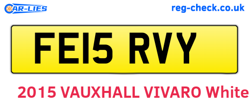 FE15RVY are the vehicle registration plates.