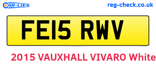 FE15RWV are the vehicle registration plates.