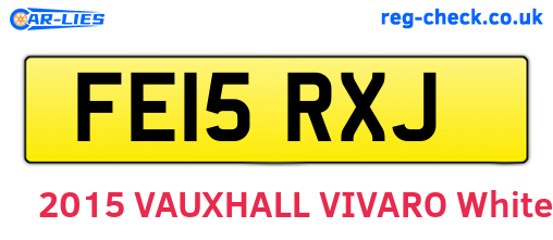 FE15RXJ are the vehicle registration plates.