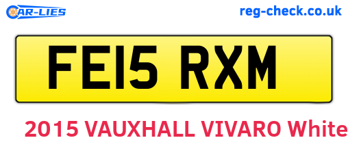 FE15RXM are the vehicle registration plates.