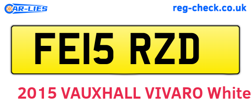 FE15RZD are the vehicle registration plates.