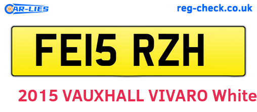FE15RZH are the vehicle registration plates.