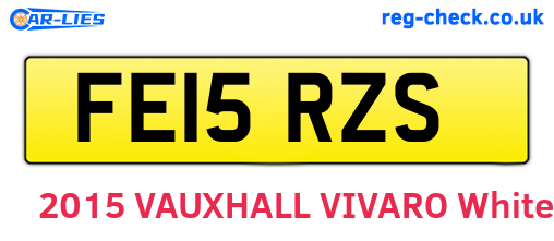 FE15RZS are the vehicle registration plates.